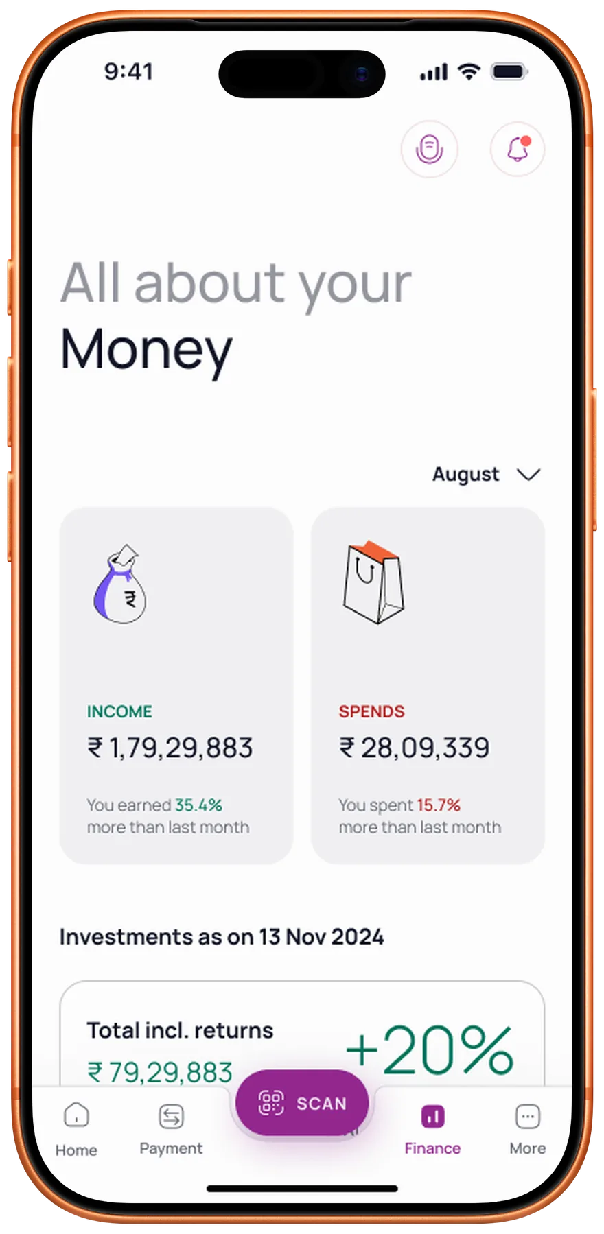 The simplified spending dashboard
